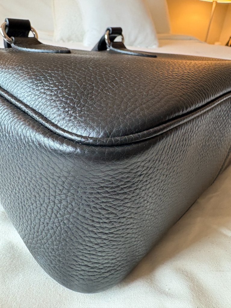 Hyer Goods La Corsa Leather Bowling Bag In Black With Silver Hardware — image 7 of 8